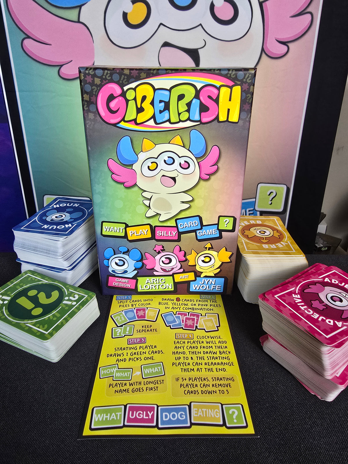 Giberish party card game for 3 to 12 players